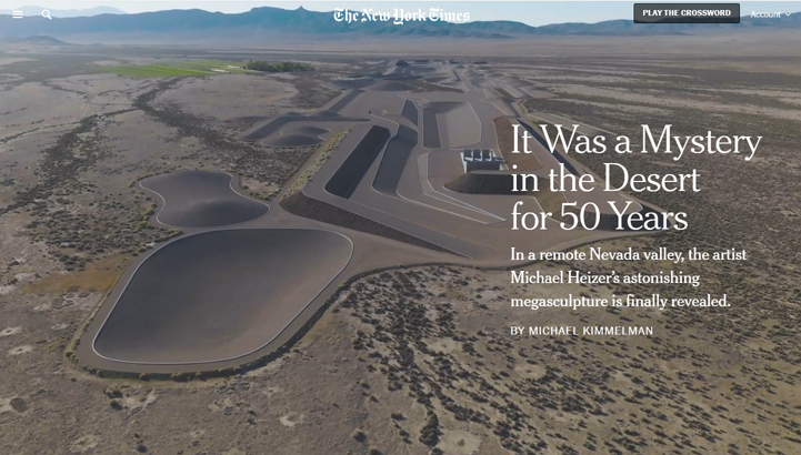 A work of art in the desert . . .